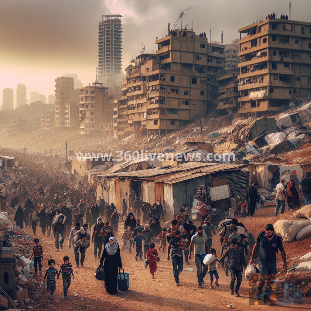 Over one million people flee violence in Lebanon amid Israeli air strikes and ground invasion