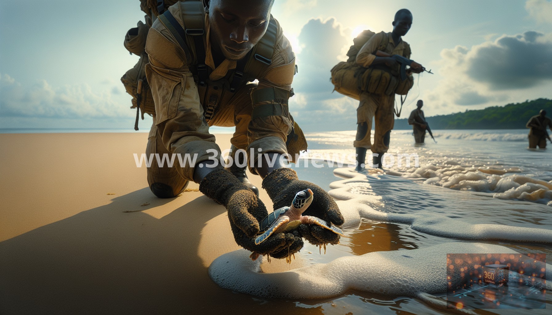 Eco-rangers in Gabon continue efforts to protect baby sea turtles amid low survival rates and environmental challenges