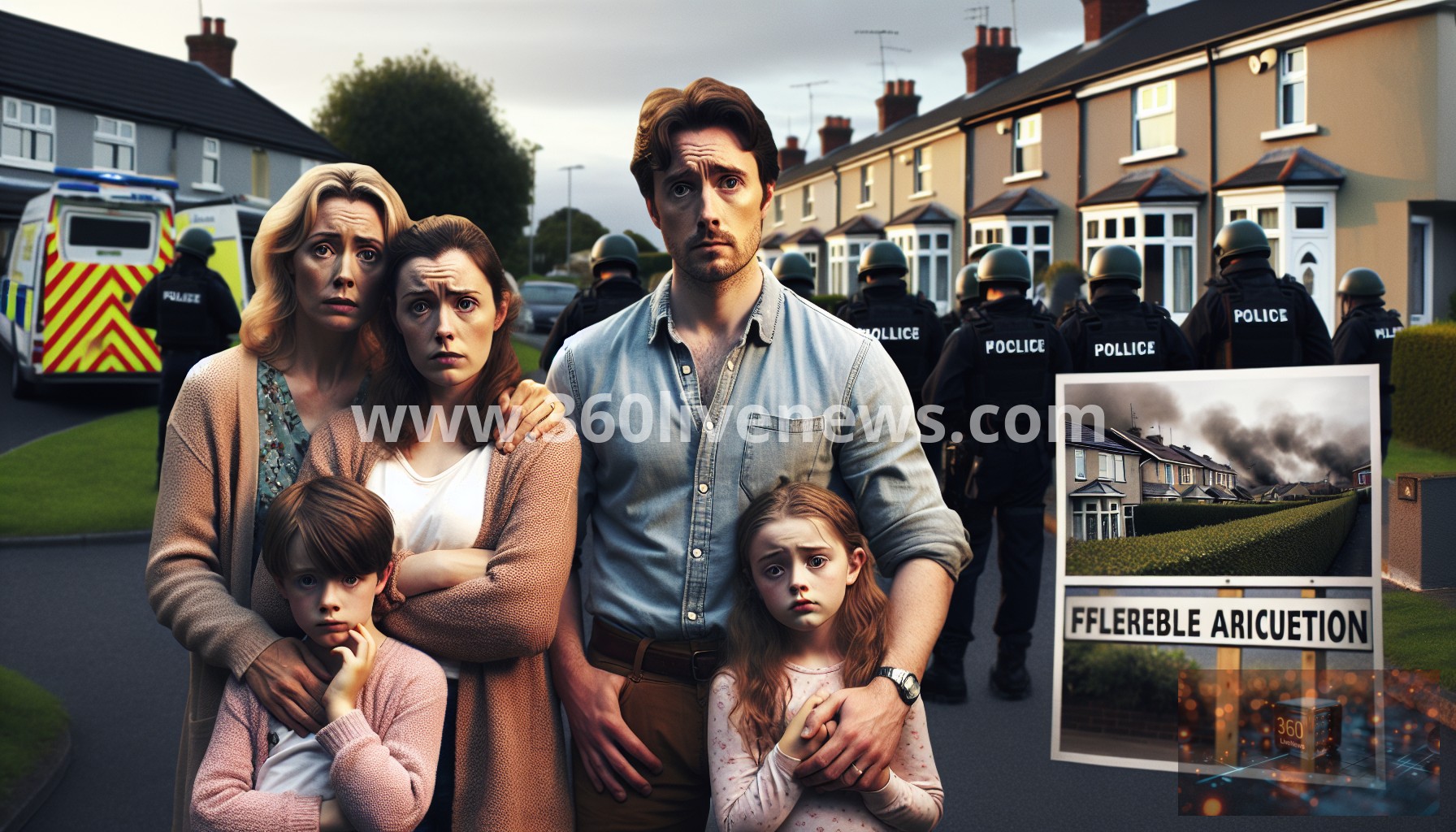 Authorities evacuate 100 homes in Lurgan due to security alert at police station following hijacked vehicle incident